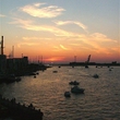Sun-down over Aalborg